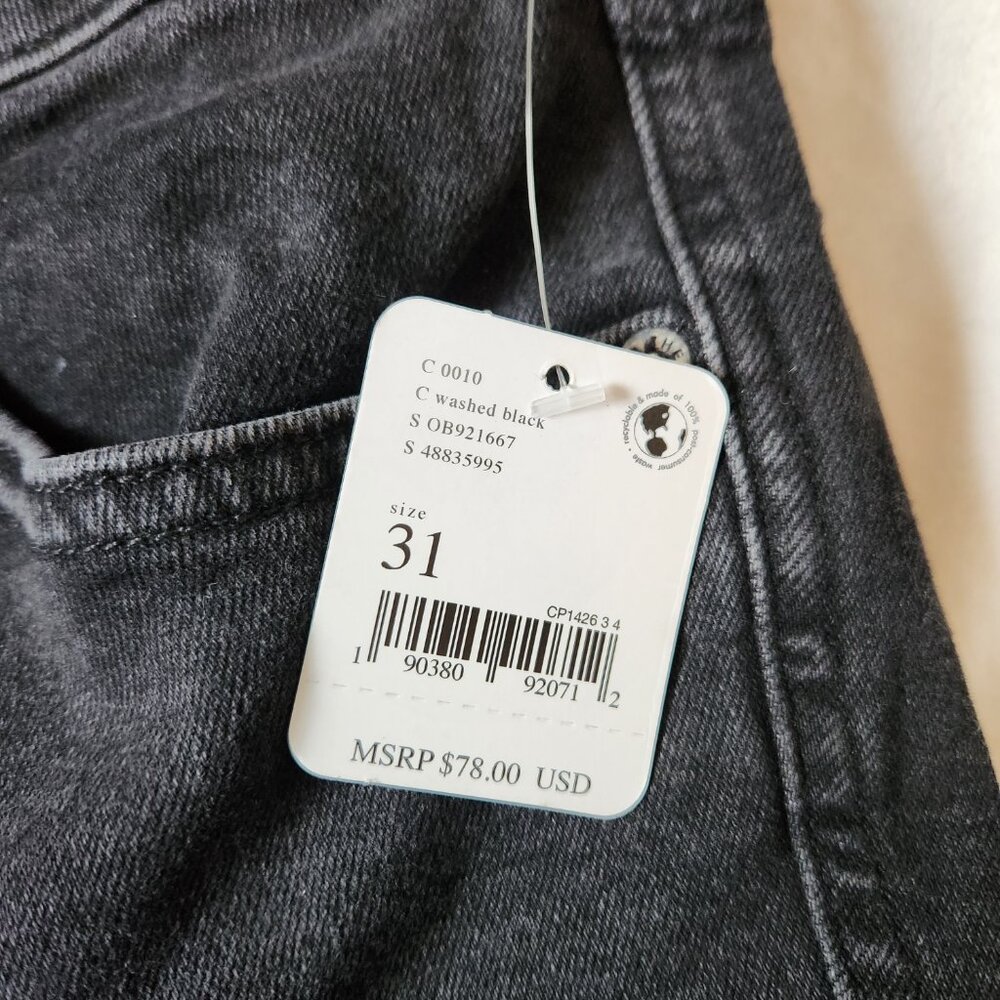 Free People We the Free Raw High-Rise Jegging, Washed Black, 31 NWT - Picture 6 of 8